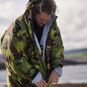 dryrobe Advance Long Sleeve Grey Camo Unisex